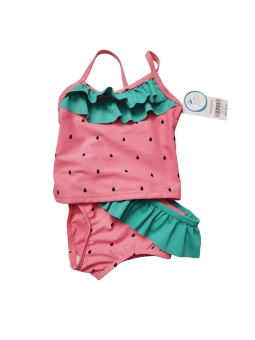Carter's Baby Girls 24 Months Two Piece Watermelon Pink Swimsuit